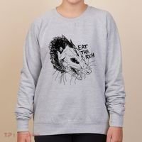 Possum Eat The Rich Feed The Poor Trash Squad Opossum Lovers Women's Sweatshirt thumb 0