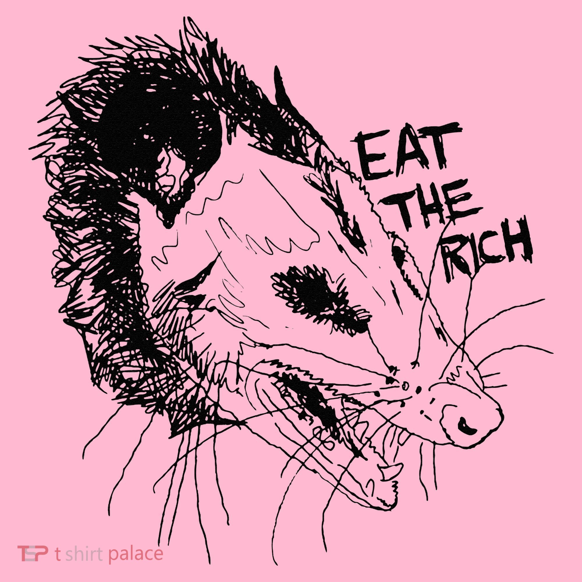 Possum Eat The Rich Feed The Poor Trash Squad Opossum Lovers Coaster