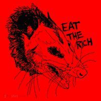 Possum Eat The Rich Feed The Poor Trash Squad Opossum Lovers Santa Hat thumb 1