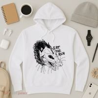 Possum Eat The Rich Feed The Poor Trash Squad Opossum Lovers Hoodie thumb 3