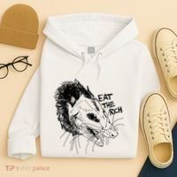 Possum Eat The Rich Feed The Poor Trash Squad Opossum Lovers Hoodie thumb 4