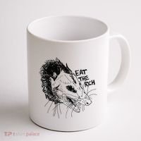 Possum Eat The Rich Feed The Poor Trash Squad Opossum Lovers Coffee Mug thumb 1