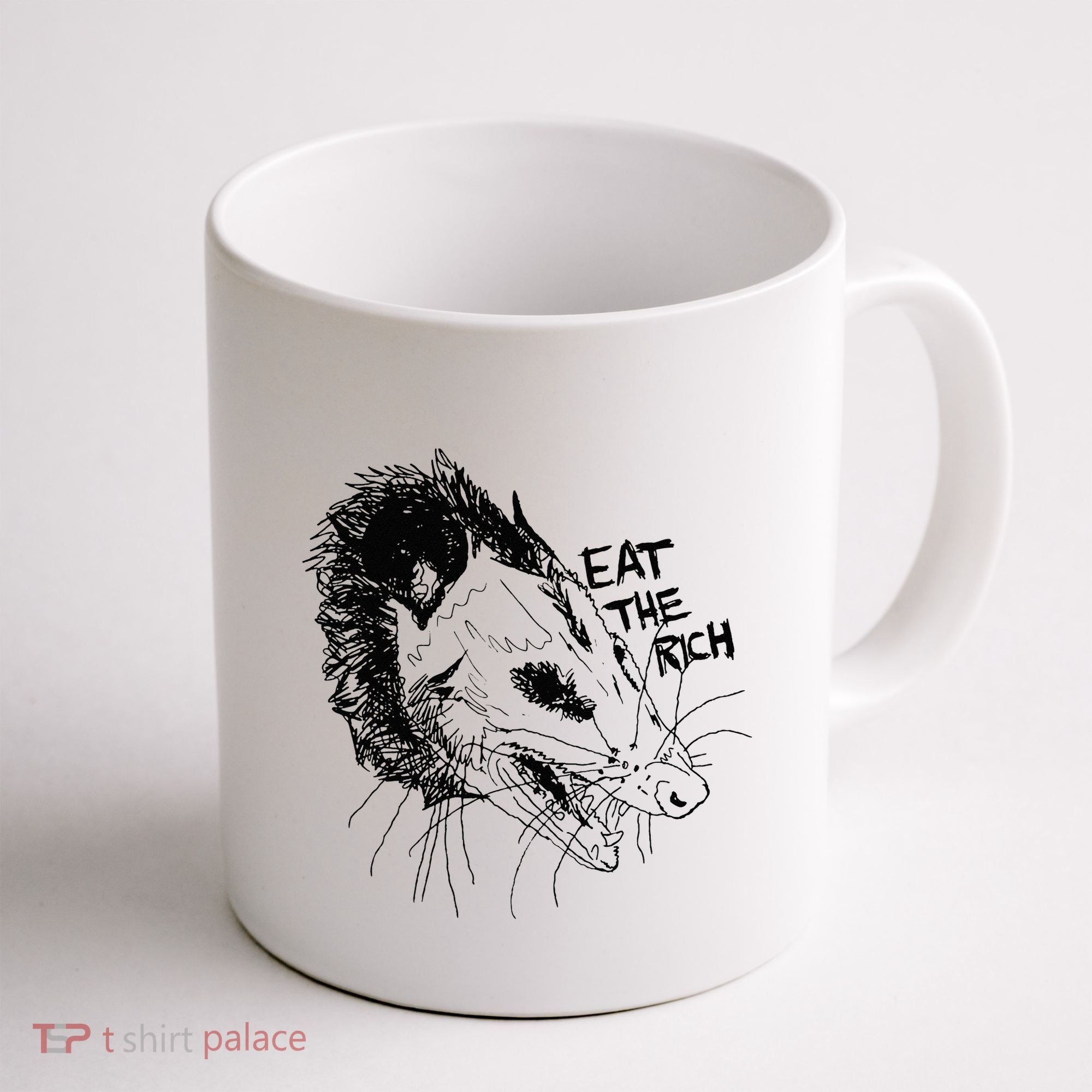 Possum Eat The Rich Feed The Poor Trash Squad Opossum Lovers Coffee Mug