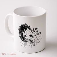 Possum Eat The Rich Feed The Poor Trash Squad Opossum Lovers Coffee Mug thumb 0
