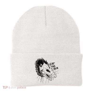 Possum Eat The Rich Feed The Poor Trash Squad Opossum Lovers Beanie