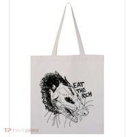 Possum Eat The Rich Feed The Poor Trash Squad Opossum Lovers Tote Bag thumb 0