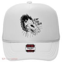 Possum Eat The Rich Feed The Poor Trash Squad Opossum Lovers Hat thumb 0