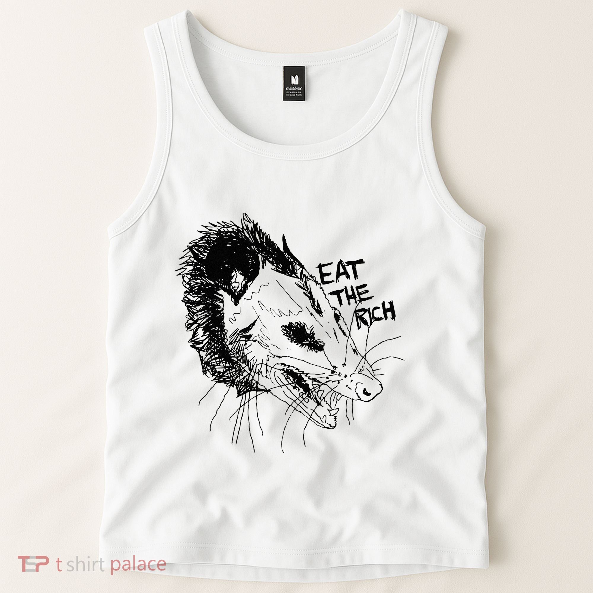 Possum Eat The Rich Feed The Poor Trash Squad Opossum Lovers Tank Top