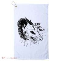 Possum Eat The Rich Feed The Poor Trash Squad Opossum Lovers Golf Towel thumb 0