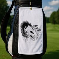 Possum Eat The Rich Feed The Poor Trash Squad Opossum Lovers Golf Towel thumb 2