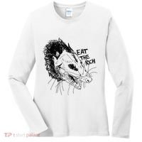Possum Eat The Rich Feed The Poor Trash Squad Opossum Lovers Women's Long Sleeve Shirt thumb 0