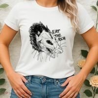 Possum Eat The Rich Feed The Poor Trash Squad Opossum Lovers Women's T-Shirt thumb 2