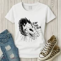 Possum Eat The Rich Feed The Poor Trash Squad Opossum Lovers Women's T-Shirt thumb 3