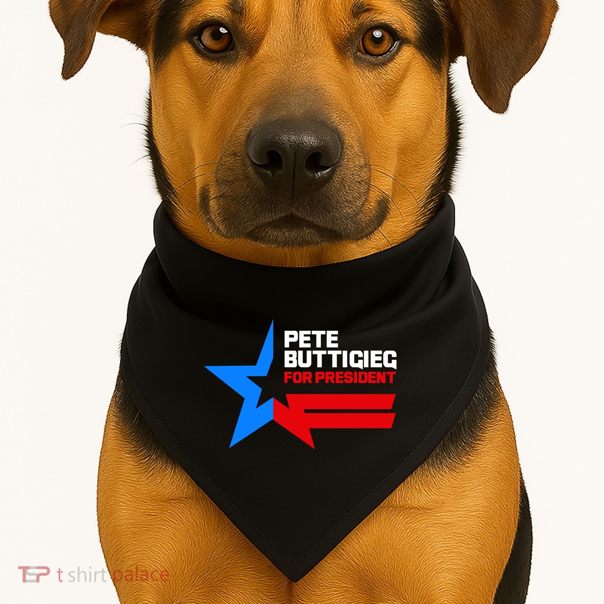 Pete Buttigieg Presidential Star USA-Made Doggie Bandana