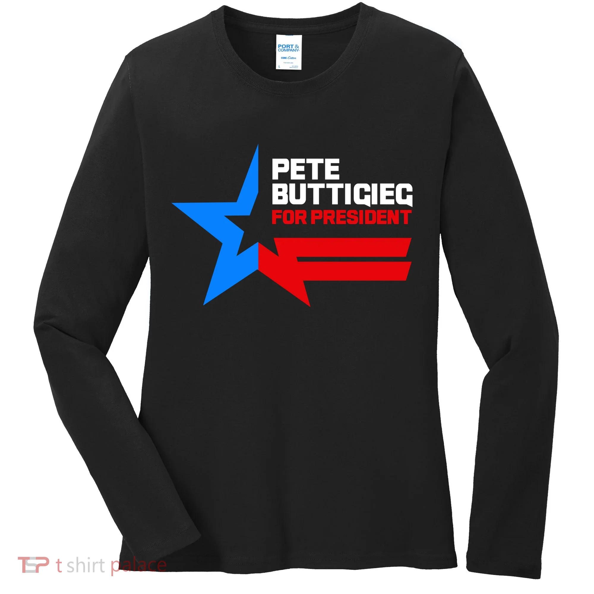 Pete Buttigieg Presidential Star Women's Long Sleeve Shirt