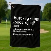 Pete Buttigieg Pronunciation Definition Golf Towel thumb 1