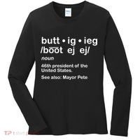 Pete Buttigieg Pronunciation Definition Women's Long Sleeve Shirt thumb 0