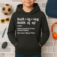 Pete Buttigieg Pronunciation Definition Kids Hoodie thumb 2