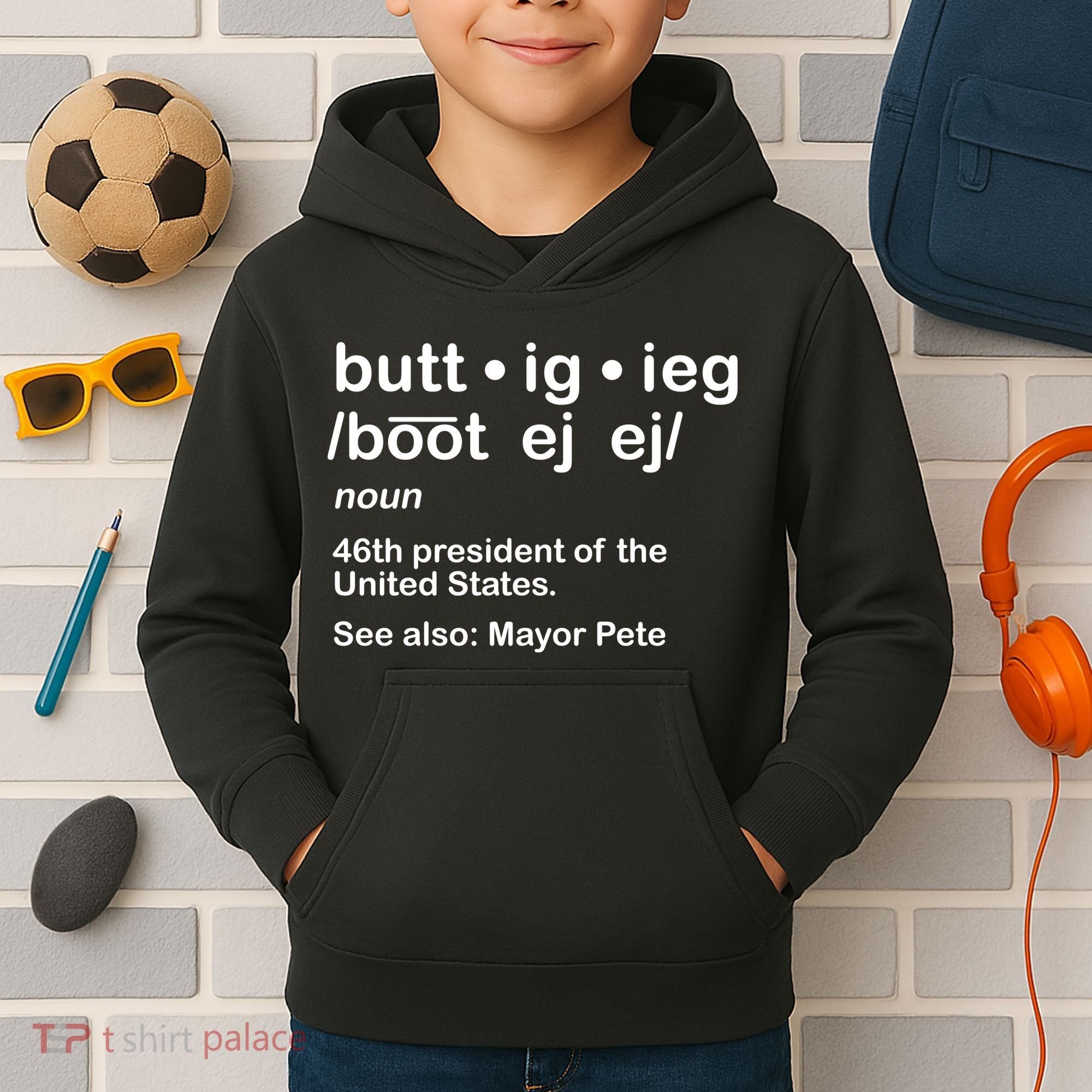Pete Buttigieg Pronunciation Definition Kids Hoodie