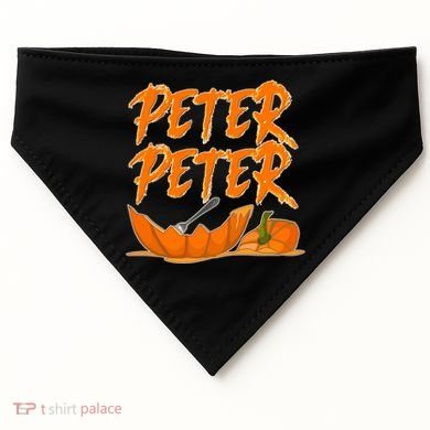 Peter Peter Pumpkin Eater- Pumpkin Face USA-Made Doggie Bandana