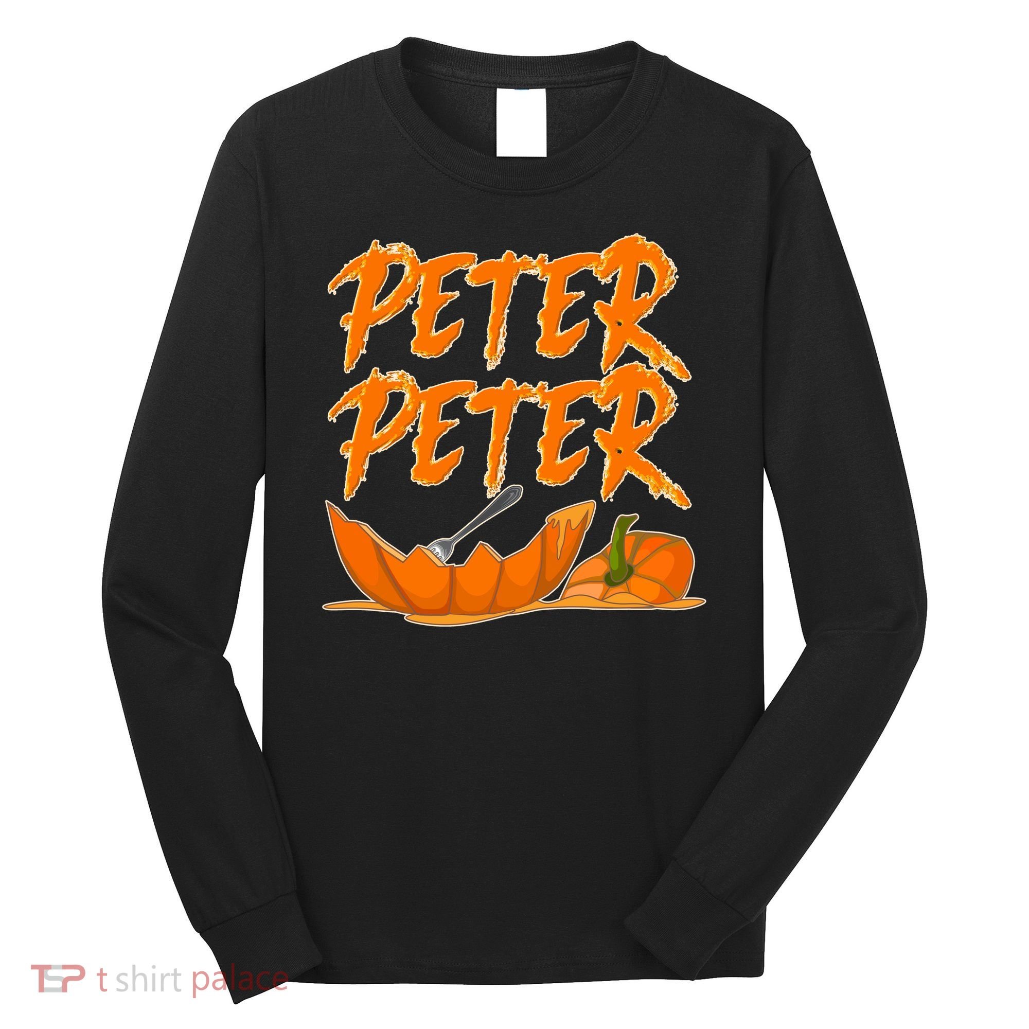 Peter Peter Pumpkin Eater- Pumpkin Face Long Sleeve Shirt