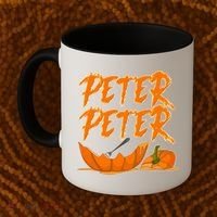Peter Peter Pumpkin Eater- Pumpkin Face Coffee Mug thumb 2