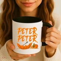 Peter Peter Pumpkin Eater- Pumpkin Face Coffee Mug thumb 3