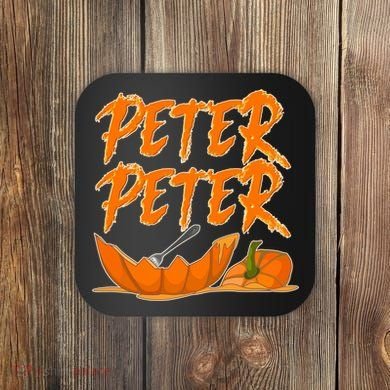 Peter Peter Pumpkin Eater- Pumpkin Face Coaster