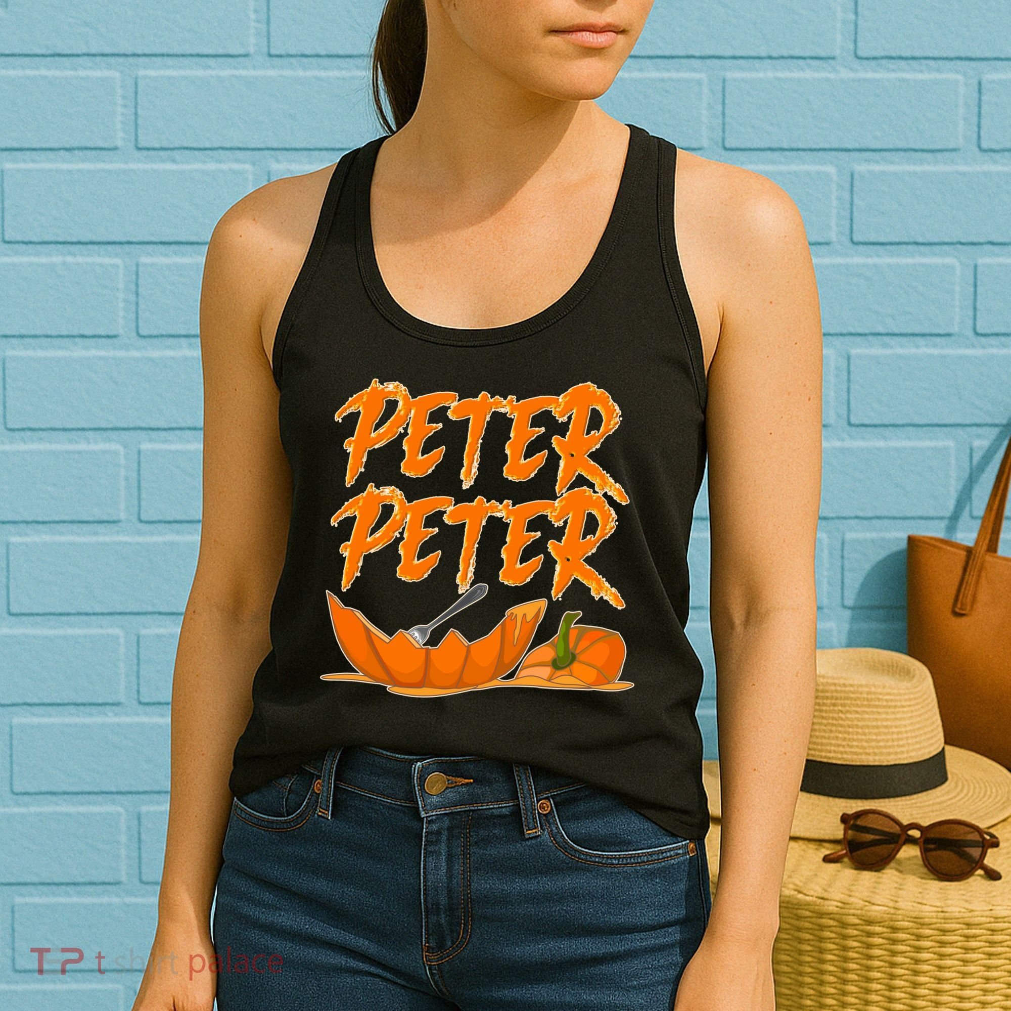 Peter Peter Pumpkin Eater- Pumpkin Face Women's Tank Top