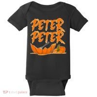 Peter Peter Pumpkin Eater- Pumpkin Face Baby Bodysuit thumb 0
