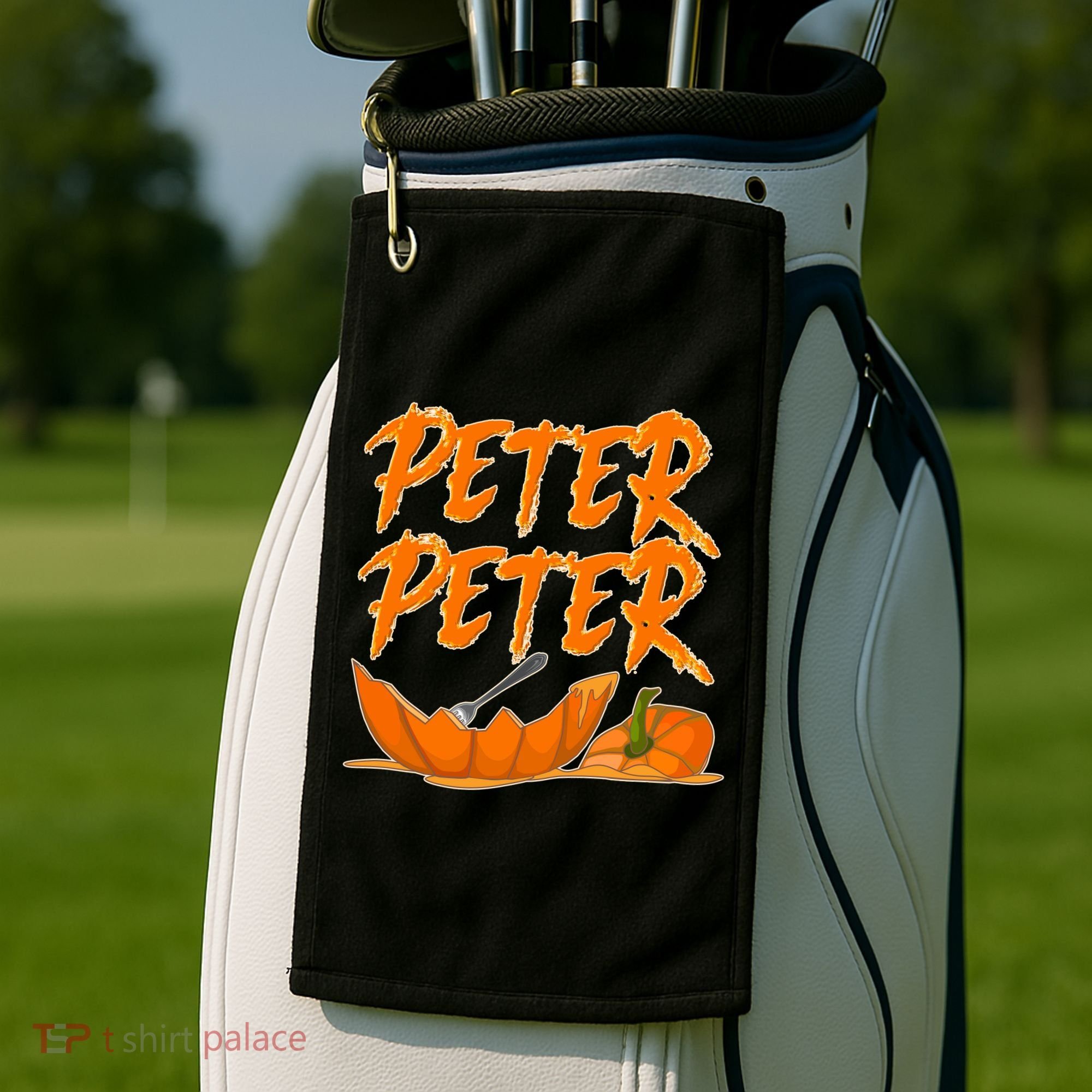 Peter Peter Pumpkin Eater- Pumpkin Face Golf Towel