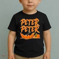 Peter Peter Pumpkin Eater- Pumpkin Face Toddler T-Shirt thumb 2