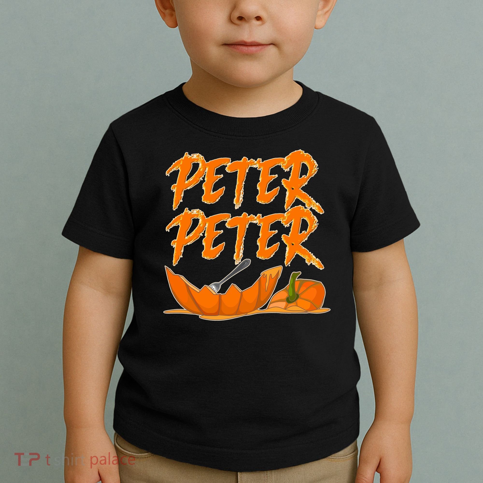 Peter Peter Pumpkin Eater- Pumpkin Face Toddler T-Shirt