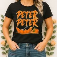 Peter Peter Pumpkin Eater- Pumpkin Face Women's T-Shirt thumb 2