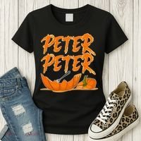 Peter Peter Pumpkin Eater- Pumpkin Face Women's T-Shirt thumb 3