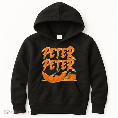 Peter Peter Pumpkin Eater- Pumpkin Face Kids Hoodie