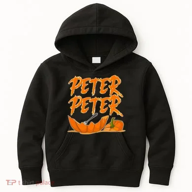 Peter Peter Pumpkin Eater- Pumpkin Face Kids Hoodie