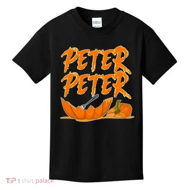 Peter Peter Pumpkin Eater- Pumpkin Face Kids T-Shirt