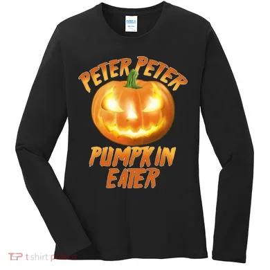 Peter Peter Pumpkin Eater Jack-o-lantern Women's Long Sleeve Shirt
