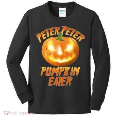 Peter Peter Pumpkin Eater Jack-o-lantern Kids Long Sleeve Shirt