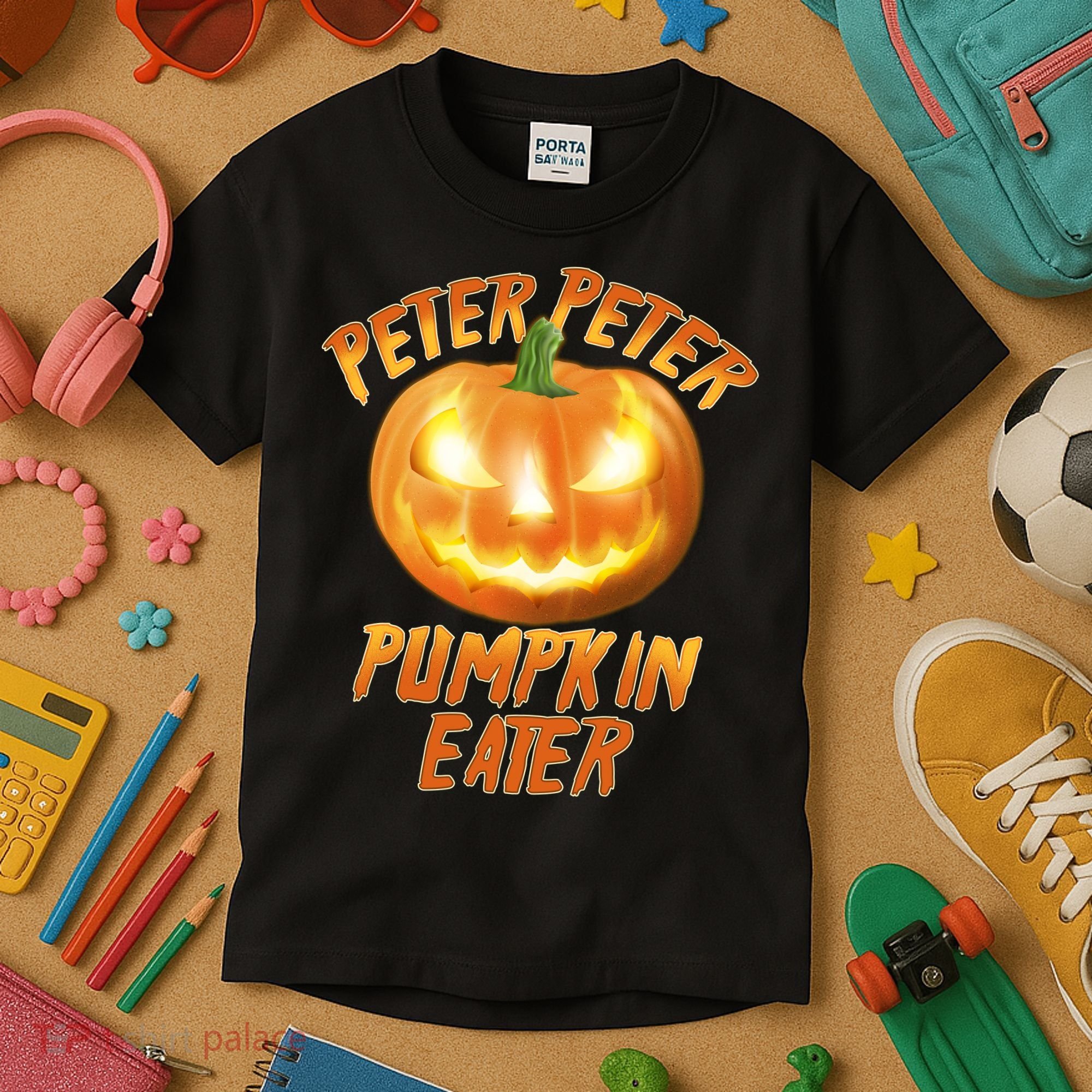 Peter Peter Pumpkin Eater Jack-o-lantern Kids T-Shirt