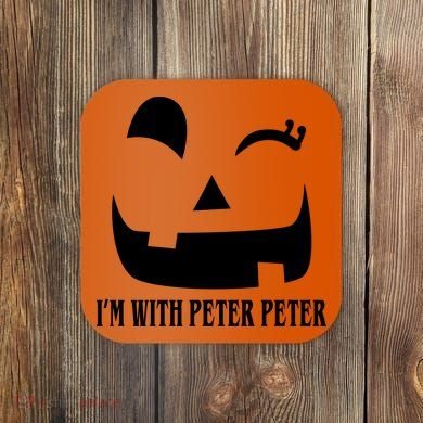 Peter Peter Pumpkin Eater Wife Couples Costume  Coaster