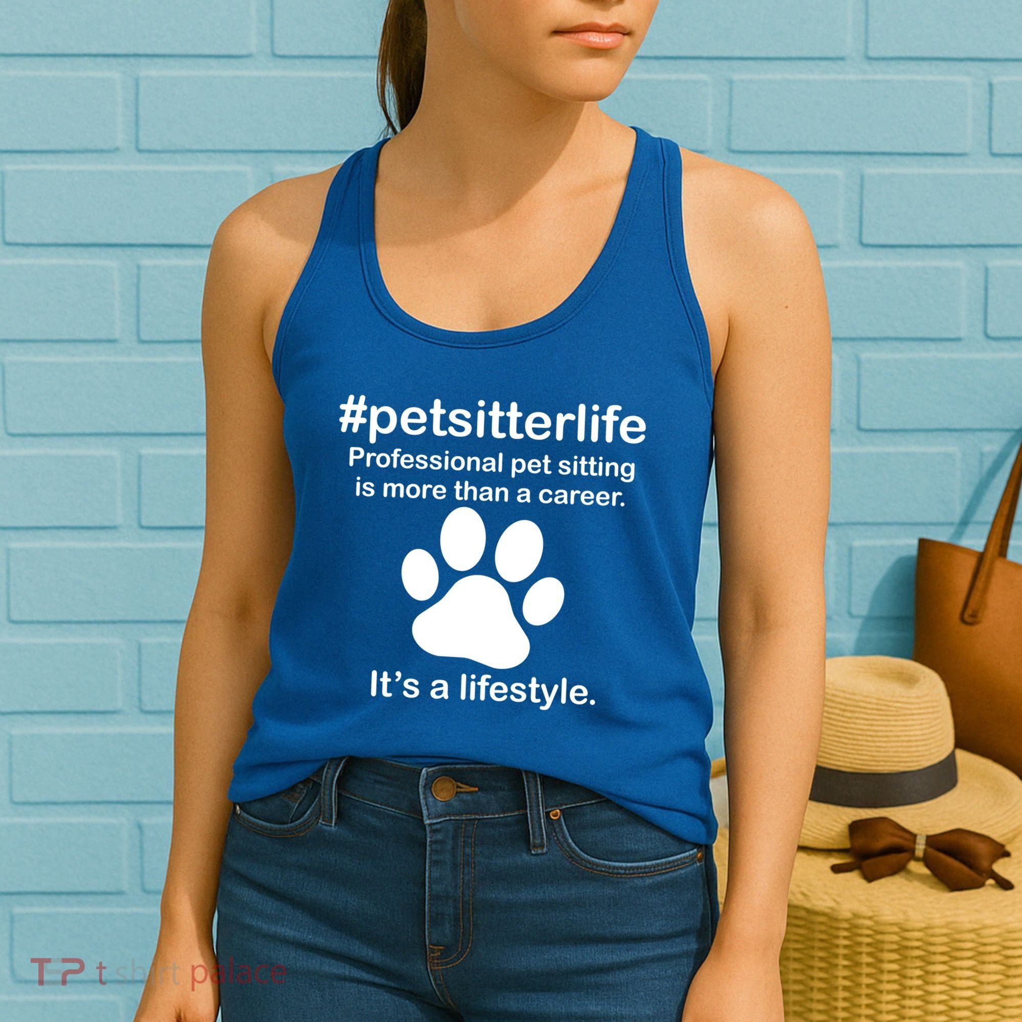 #petsitterlife Professional Pet Sitting Lifestyle Women's Tank Top