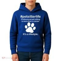 #petsitterlife Professional Pet Sitting Lifestyle Kids Hoodie thumb 4
