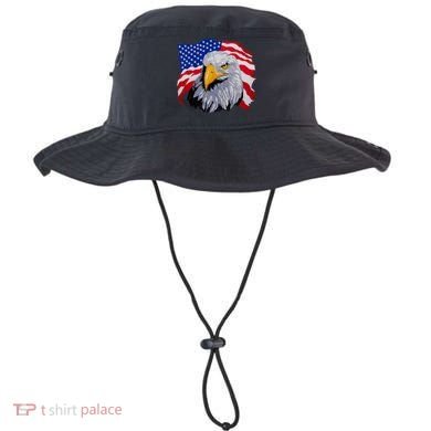 Patriotic Eagle USA American Flag Bucket Hat