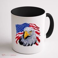 Patriotic Eagle USA American Flag Coffee Mug thumb 1