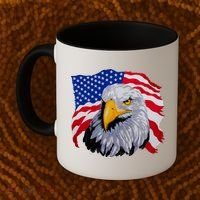 Patriotic Eagle USA American Flag Coffee Mug thumb 2