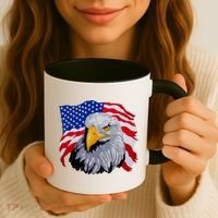 Patriotic Eagle USA American Flag Coffee Mug thumb 3