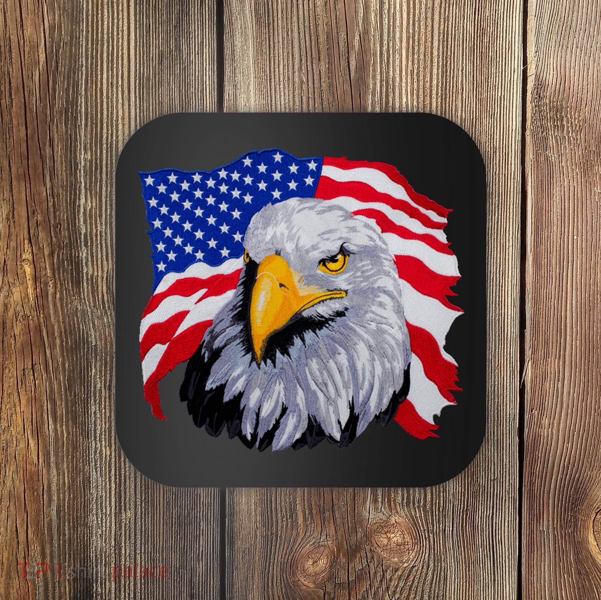 Patriotic Eagle USA American Flag Coaster