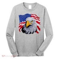 Patriotic Eagle USA American Flag Long Sleeve Shirt thumb 0